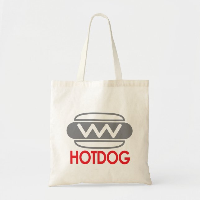 Bolsa Tote Barra de Ferramentas do Burger de Ícone do Hotdog (Frente)