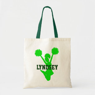 Bolsa Tote Barra de ferramentas do Cheerleader verde