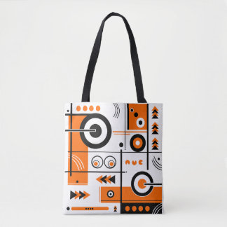 Bolsa Tote Barra de ferramentas do estilo Abstrato Tech