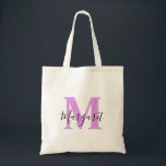 Bolsa Tote Barra de ferramentas do nome do script preto do mo<br><div class="desc">Bag de Tote do Nome do Script Preto do Monograma da lavanda. Pode ser dado como presente à família e aos amigos no aniversário e no Natal.</div>
