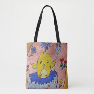 Bolsa Tote Barra de ferramentas do Pintinho de Páscoa