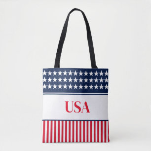 Bolsa Tote Barra de Ferramentas Estrelas e Stripes