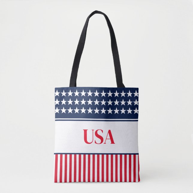 Bolsa Tote Barra de Ferramentas Estrelas e Stripes (Frente)