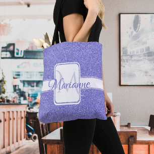 Bolsa Tote Barra de ferramentas personalizada com brilho roxo