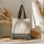 Bolsa Tote Barra de Ferramentas Personalizada de Bloco de Cor<br><div class="desc">A cor da cinza bloqueia o saco. Personalize com títulos na frente (por exemplo: Bridesmaid, Madrinha de casamento, Festa de casamento Bash, Para o Mercado, Mala de Boas-vindas de Casamento com seus nomes e data no verso) e nome(s) no verso. Ou exclua o(s) campo(s) de texto para criar um bolsa...</div>