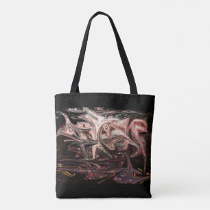 Bolsa Tote Barra de Grafite do Abstrato na moda