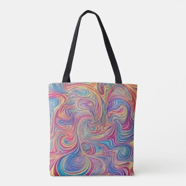 Bolsa Tote Barra de Toques de Cores (Verso)