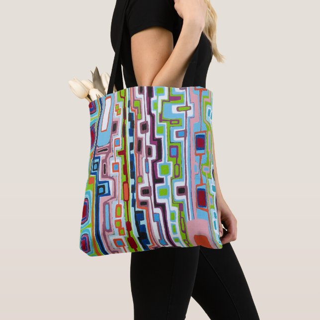 Bolsa Tote Barra de Toques de Gridlock (Close Up)