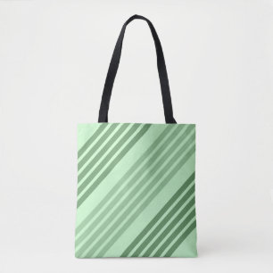 Bolsa Tote Barra de Toques Diagonais Verde