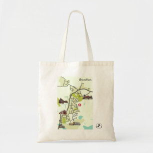 Bolsa Tote Barra de Toques do Mapa do Brantham