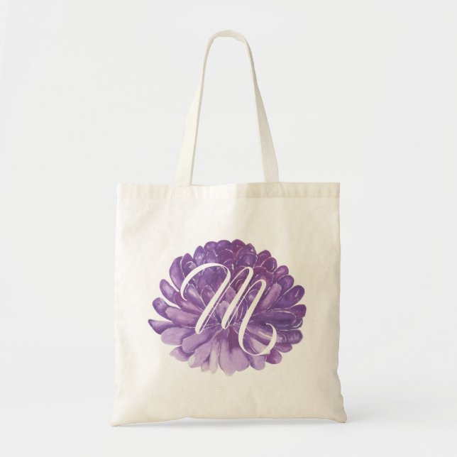 Bolsa Tote Barra de Toques Orçamentária "Flor de Lavanda" (Frente)