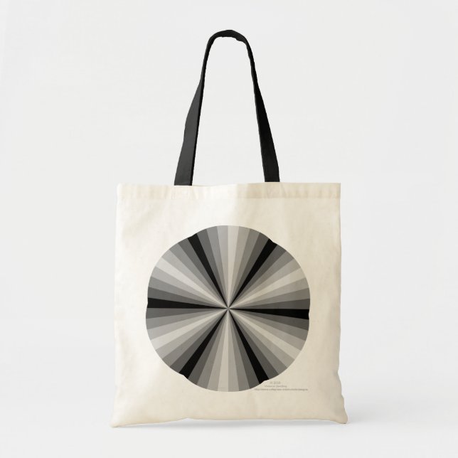 Bolsa Tote Barra de Toques Preta de Illusão Óptica (Frente)