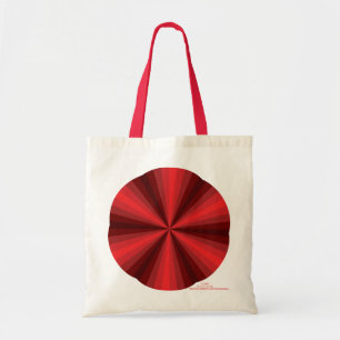 Bolsa Tote Barra de Toques Vermelho de Illusão Óptica