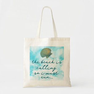 Bolsa Tote Barra de Totas de Cota de Praia da Watercolor