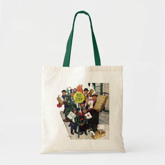 Bolsa Tote Barramento para o Natal (Frente)