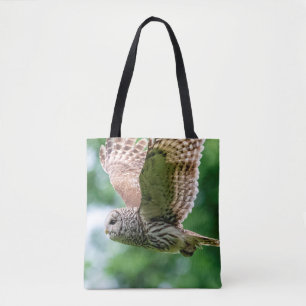 Bolsa Tote Barred Owl em voo
