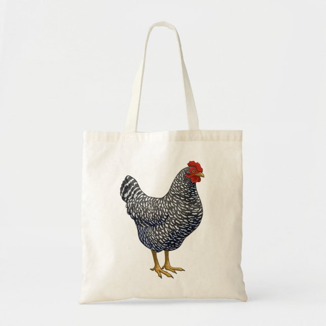 Bolsa Tote Barred Plymouth Rock Hen Chicken Lover (Frente)