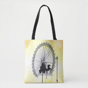Bolsa Tote Base Amarelo Icônica de Caneta de Atração em Lo