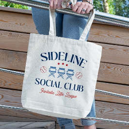 Bolsa Tote Baseball Baseline Social Club com nome de liga