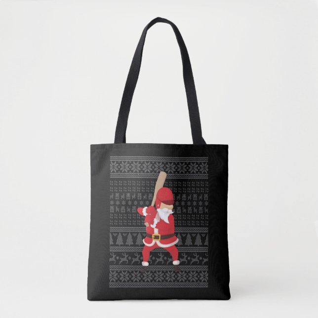 Bolsa Tote Baseball de Natal 4 (Frente)