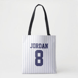 Bolsa Tote Baseball Jersey com nome e número personalizados