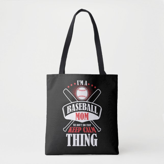 Bolsa Tote Baseball Mãe, nós não fazemos isso. (Frente)