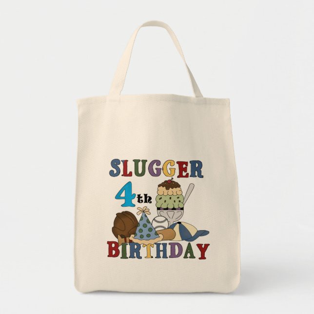 Bolsa Tote Baseball Slugger 4º Aniversário (Frente)