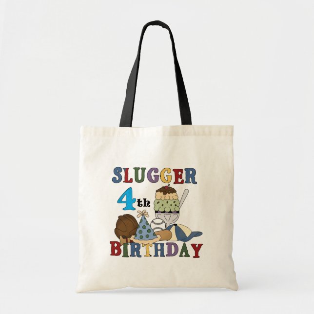 Bolsa Tote Baseball Slugger 4º Aniversário (Frente)