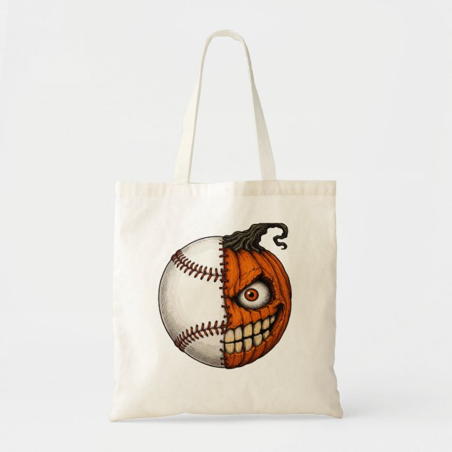 Bolsa Tote Basebol de Halloween (Frente)