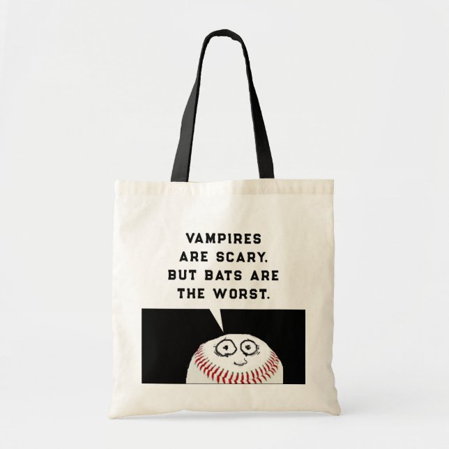 Bolsa Tote basebol Halloween (Frente)