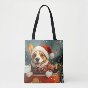 Bolsa Tote Basenji Dog Roller Porta copos Natal