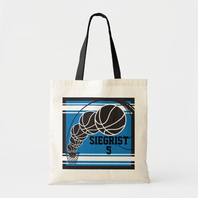 Bolsa Tote Basquete Azul (Frente)