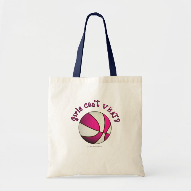 Bolsa Tote Basquete - Branco/Rosa (Frente)