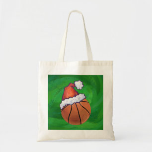 Bolsa Tote Basquete Santa Hat em Verde