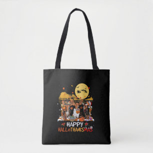 Bolsa Tote Basset Hound Happy Halloween Obrigados