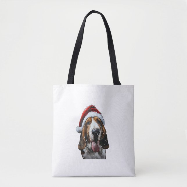 Bolsa Tote Basset Hound Natal (Frente)