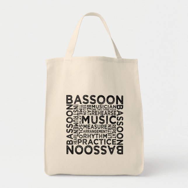 Bolsa Tote Bassoon Typografia (Frente)
