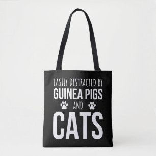 Bolsa Tote Bastante Distraído Por Suínos E Gatos-Guiné