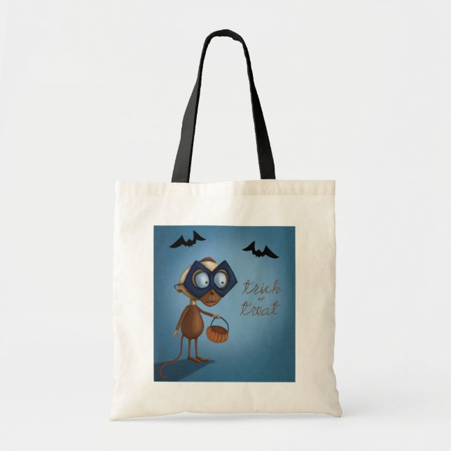 Bolsa Tote Bat Boy Trick ou Treine Halloween (Frente)