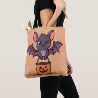 Bolsa Tote Bat de Truque ou Tratamento