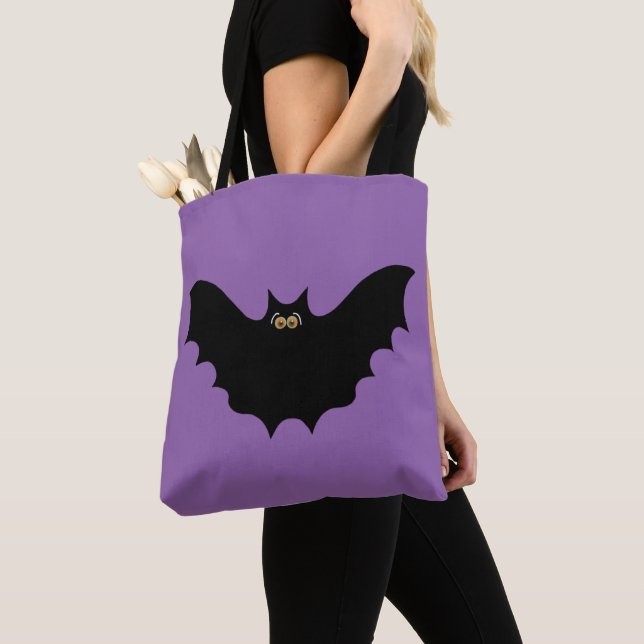 Bolsa Tote Bat Negro Halloween (Close Up)