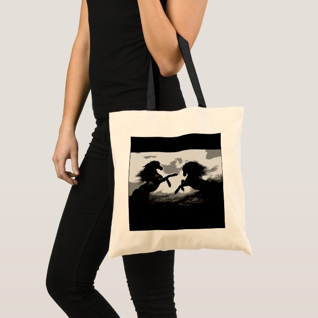Bolsa Tote Batalha dos Cavalos - Arte Equina (Frente (produto))