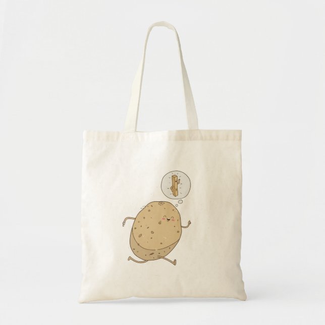 Bolsa Tote Batata Correndo Fofa e Divertida by somoh (Frente)