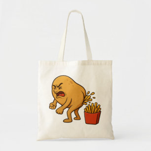 Bolsa Tote Batata Frita Fazendo Cocô l Batata Frita Engraçada