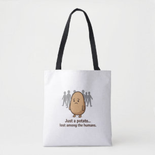 Bolsa Tote Batata triste e a multidão distraída