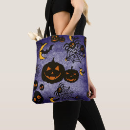 BOLSA TOTE BATATAS DE LUAS DE LUA DE BOMBAS SPOOKPURPLE HALLO