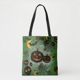 BOLSA TOTE BATATAS DE LUAS DE LUA VERDE SPOOKY HALLOWEEN