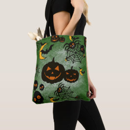 BOLSA TOTE BATATAS DE LUAS DE LUA VERDE SPOOKY HALLOWEEN