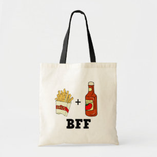 Bolsa Tote Batatas fritas e Ketchup BFF