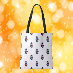Bolsa Tote Bateria de Música Cat Drummer Azul Marinho Vermelh